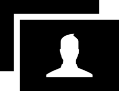 Man Rectangular Image Outline Icon Svg Set, Free Vectors File